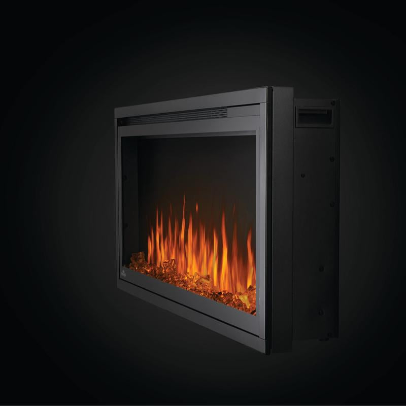 Napoleon Entice Black Linear Electric Fireplace with Glass Front