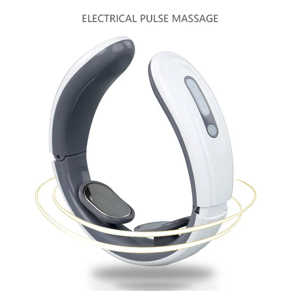 6-Mode Electric Neck Massager with EMS Pulse and Infrared Heat for Muscle Relaxation and Cervical Pain Relief