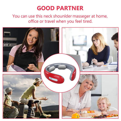 6-Mode Electric Neck Massager with EMS Pulse and Infrared Heat for Muscle Relaxation and Cervical Pain Relief