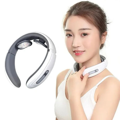 6-Mode Electric Neck Massager with EMS Pulse and Infrared Heat for Muscle Relaxation and Cervical Pain Relief