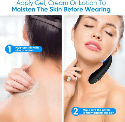 Neck Massager, Electric Pulse Neck Massager for Pain Relief Deep Tissue, Portable Intelligent Neck Massager with Heat for Women Men Gifts