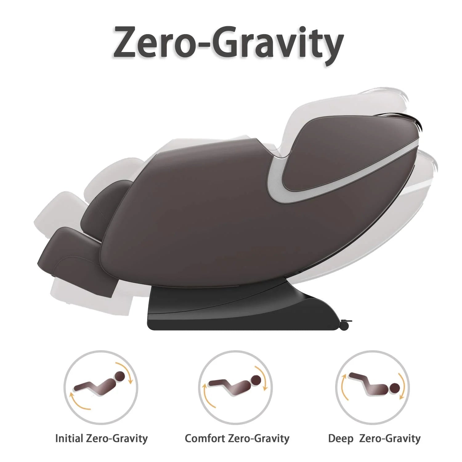 Massage Chair Zero Gravity Full Body with Airbag Massage, Brown