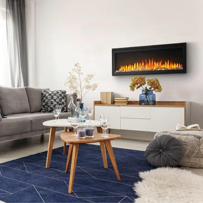 Napoleon Entice Black Linear Electric Fireplace with Glass Front