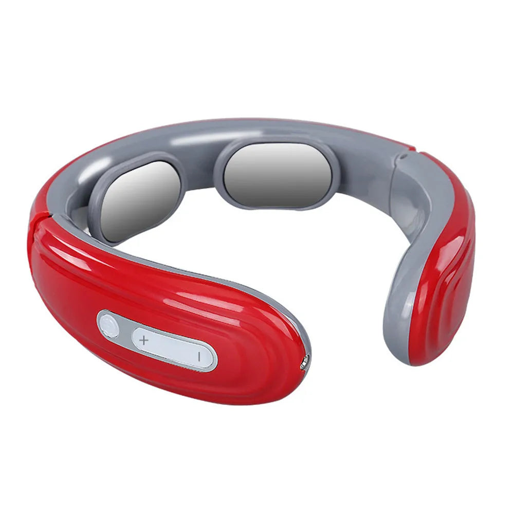 6-Mode Electric Neck Massager with EMS Pulse and Infrared Heat for Muscle Relaxation and Cervical Pain Relief