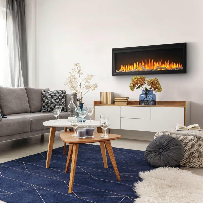 Napoleon Entice Black Linear Electric Fireplace with Glass Front