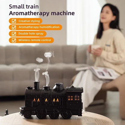 Mini Train-Shaped Ultrasonic Aromatherapy Essential Oil Diffuser and Humidifier with LED Light