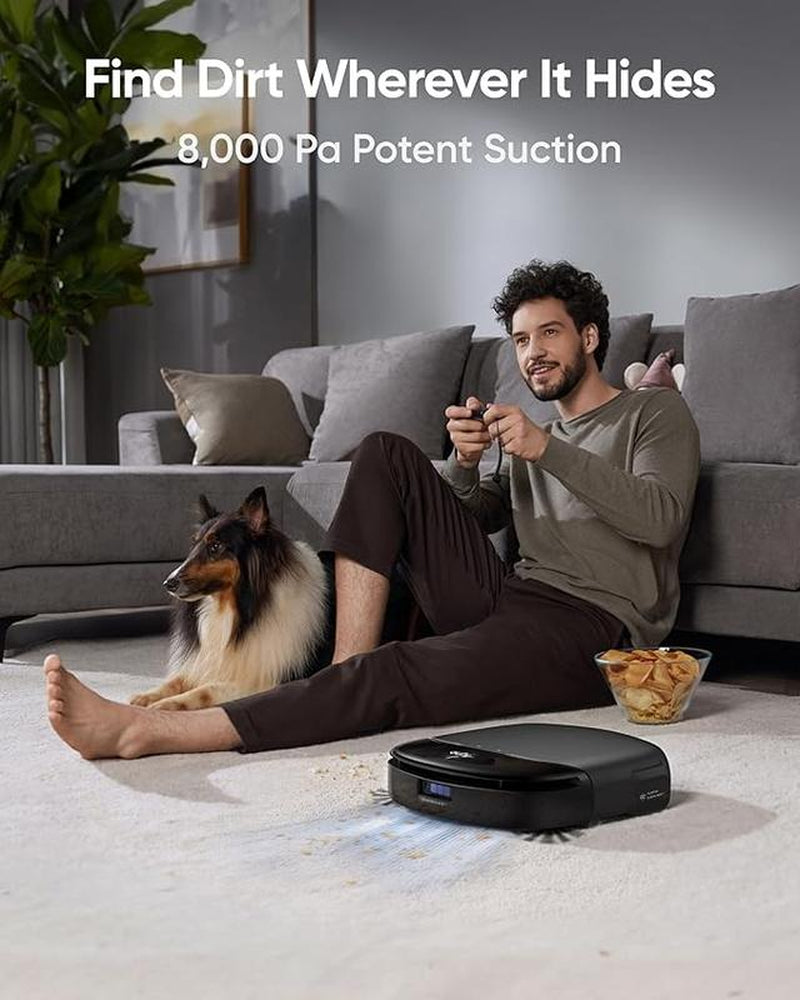 【Eufylive】Eufy S1 Pro Omni Robot Vacuum with All-In-One Station, Floor Washing Robot Vacuum and Mop, 8000 Pa Suction, Obstacle Avoidance, Auto Mop Washing & Drying, Self-Emptying｜Spingtok