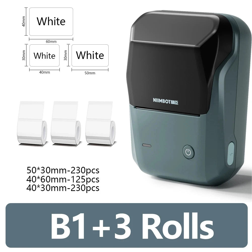 B21 Mini Portable Thermal Label Printer Office Supplies Mini Adhesive Sticker Printers without Ink for Phone
