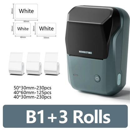 B21 Mini Portable Thermal Label Printer Office Supplies Mini Adhesive Sticker Printers without Ink for Phone